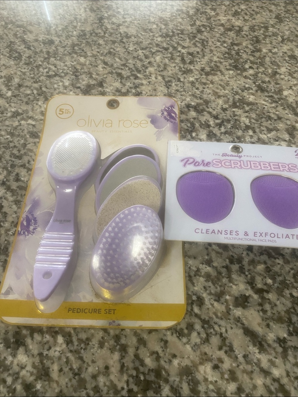 Purple Bath & Pedicure Set - Gentle Cleansing and Exfoliation